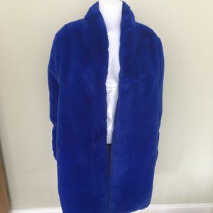 Royal blue teddy coat NWOT